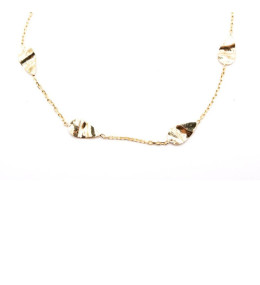 Collier or jaune 375/1000, motifs gouttes froissées, by Stauffer