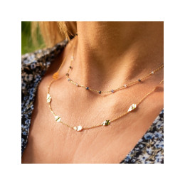 Le Collier or jaune 375/1000, motifs gouttes froissées, by Stauffer