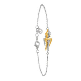 Bracelet Jourdan Bijoux, Tango, argent 925/1000 bicolore, AJF170162B