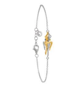 Bracelet Jourdan Bijoux, Tango, argent 925/1000 bicolore, AJF170162B