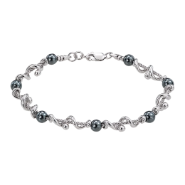 Bracelet Jourdan Bijoux Koré, argent 925/1000 et Hématite AJS 040