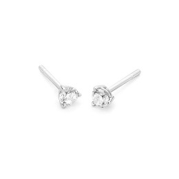 Boucles d'oreilles or gris 750/1000 et diamants 0,50 carat by Stauffer