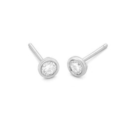 Boucles d'oreilles or gris 750/1000 et diamants 0,50 carat by Stauffer
