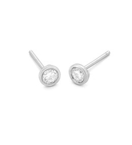 Boucles d'oreilles or gris 750/1000 et diamants 0,50 carat by Stauffer