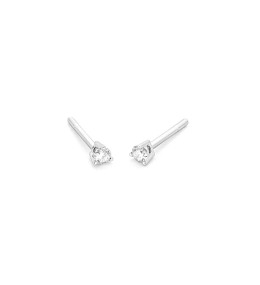 Boucles d'oreilles or gris 750/1000 et diamants 0,10 carat by Stauffer