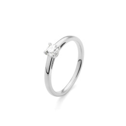 Bague or gris 750/1000 et diamants 0,30 carat taille brillant by Stauffer