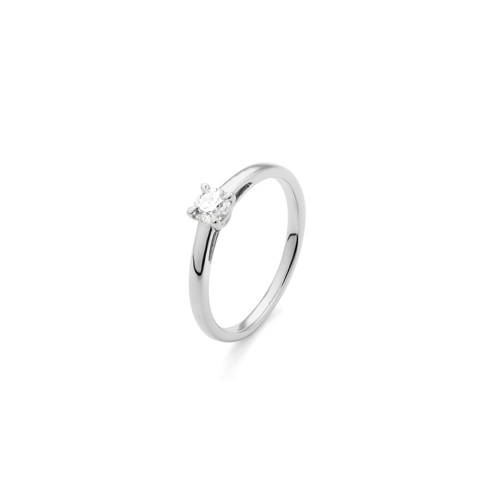 Bague or gris 750/1000 et diamants 0,30 carat taille brillant by Stauffer