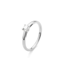 Bague or gris 750/1000 et diamants 0,30 carat taille brillant by Stauffer