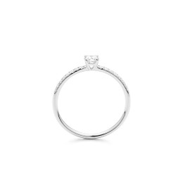 Bague or gris 750/1000 et diamants 0,31 carat taille baguette by Stauffer