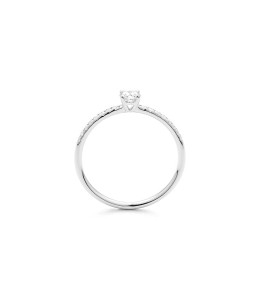 Bague or gris 750/1000 et diamants 0,31 carat taille baguette by Stauffer