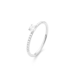 Bague or gris 750/1000 et diamants 0,31 carat taille baguette by Stauffer