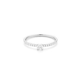 Bague or gris 750/1000 et diamants 0,31 carat taille baguette by Stauffer