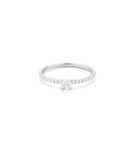 Bague or gris 750/1000 et diamants 0,31 carat taille baguette by Stauffer