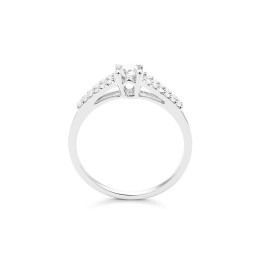 Bague or gris 750/1000 et diamants 0,34 carat taille brillant by Stauffer
