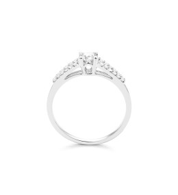 Bague or gris 750/1000 et diamants 0,34 carat taille brillant by Stauffer