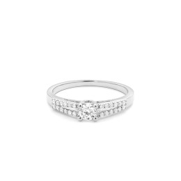 Bague or gris 750/1000 et diamants 0,34 carat taille brillant by Stauffer