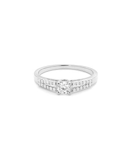 Bague or gris 750/1000 et diamants 0,34 carat taille brillant by Stauffer