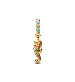 Charm pendentif Pandora Moments, hippocampe en métal doré or jaune 585/1000, 763895C01