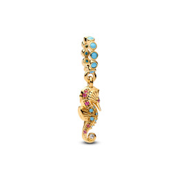 Le Charm pendentif Pandora Moments, hippocampe en métal doré or jaune 585/1000, 763895C01