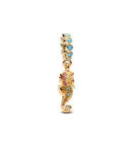 Le Charm pendentif Pandora Moments, hippocampe en métal doré or jaune 585/1000, 763895C01