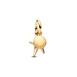 Le Charm pendentif Pandora Moments, double étoile de mer en métal doré or jaune 585/1000, 763892C01