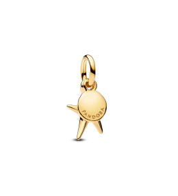 Le Charm pendentif Pandora Moments, double étoile de mer en métal doré or jaune 585/1000, 763892C01