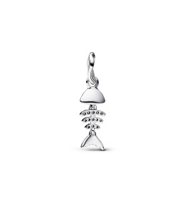 Le Charm pendentif Pandora Moments, arête de poisson couleur turquoise en argent 925/1000 793894C01