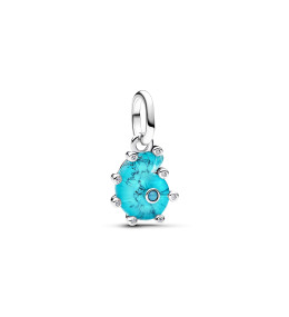 Charm pendentif Pandora Moments, escargot de mer en verre de Murano bleu en argent 925/1000 793900C01