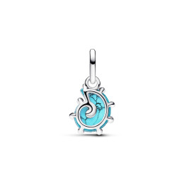 Le Charm pendentif Pandora Moments, escargot de mer en verre de Murano bleu en argent 925/1000 793900C01