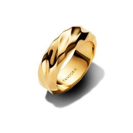 Bague Pandora, Dune large en métal doré or jaune 585/1000, 163886C00