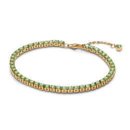 Bracelet tennis étincelant Pandora Moments, en métal doré or jaune 585/1000, 561469C02