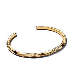 Le Bracelet rigide Pandora Essence, Dunes en métal doré or jaune 585/1000, 563869C00