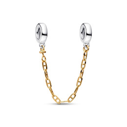 Chaîne de Confort Pandora, mailles forçat barrées, en argent 925/1000 et métal doré or jaune 585/1000, 763904C00-05
