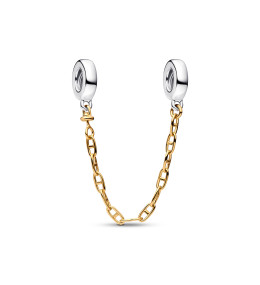 Chaîne de Confort Pandora, mailles forçat barrées, en argent 925/1000 et métal doré or jaune 585/1000, 763904C00-05