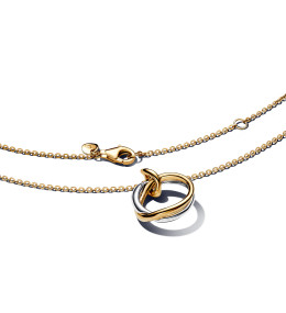 Le Collier Pandora Essence de formes organiques en argent 925/1000 et métal doré or jaune 585/1000 363882C00-45