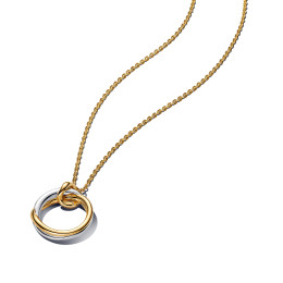 Collier Pandora Essence de formes organiques en argent 925/1000 et métal doré or jaune 585/1000 363882C00-45