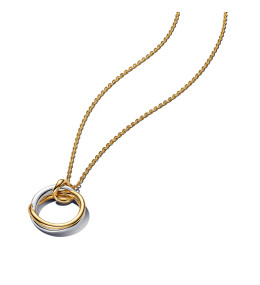 Collier Pandora Essence de formes organiques en argent 925/1000 et métal doré or jaune 585/1000 363882C00-45