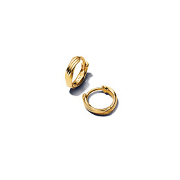 Les Boucles d'oreilles créoles Pandora Essence, Dunes en métal doré or jaune 585/1000, 263871C00
