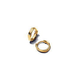 Les Boucles d'oreilles créoles Pandora Essence, Dunes en métal doré or jaune 585/1000, 263871C00