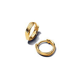 Boucles d'oreilles créoles Pandora Essence, Dunes en métal doré or jaune 585/1000, 263871C00