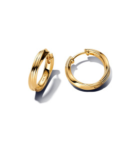 Boucles d'oreilles créoles Pandora Essence, enveloppantes en métal doré or jaune 585/1000, 263878C00