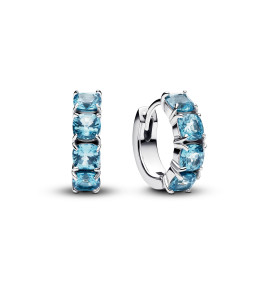 Boucles d'oreilles créoles Pandora moments, Hoop bleue en argent 925/1000, 293851C01