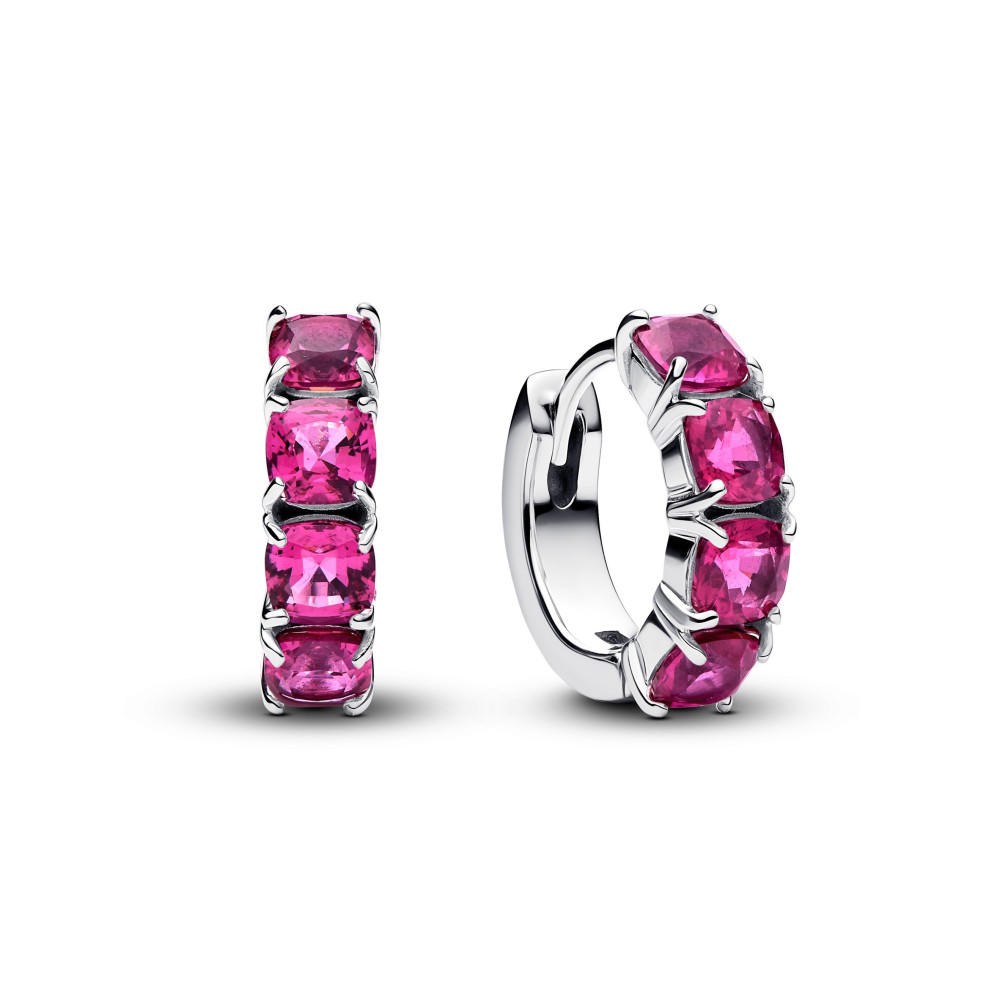 Boucles d'oreilles créoles Pandora moments, Hoop rose en argent 925/1000, 293851C02