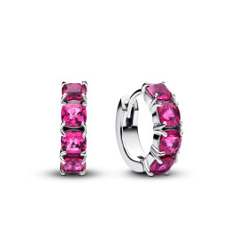 Boucles d'oreilles créoles Pandora moments, Hoop rose en argent 925/1000, 293851C02