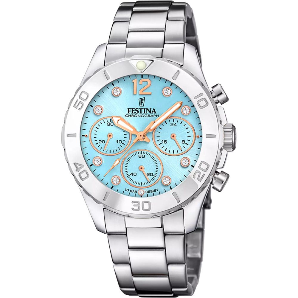Montre femme FESTINA, Boyfriend chronographe, acier, 20603/4