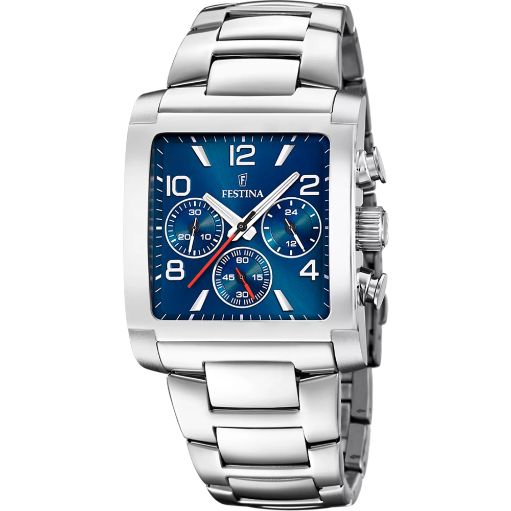 Montre homme FESTINA, On the square Chronographe acier, 20652/1