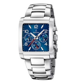 Montre homme FESTINA, On the square Chronographe acier, 20652/1