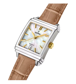 La Montre femme FESTINA, On the square acier et cuir, 20682/4