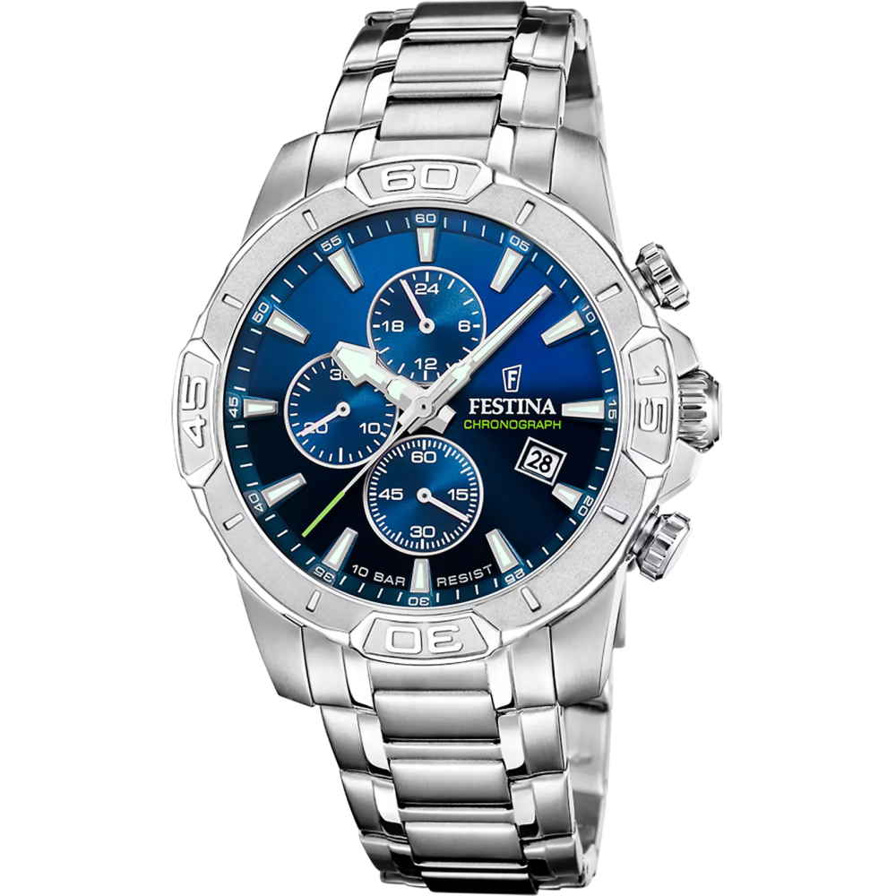 Montre homme FESTINA, Timeless Chronographe acier, 20704/4