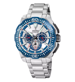 Montre homme FESTINA, Chrono bike acier, 20724/1